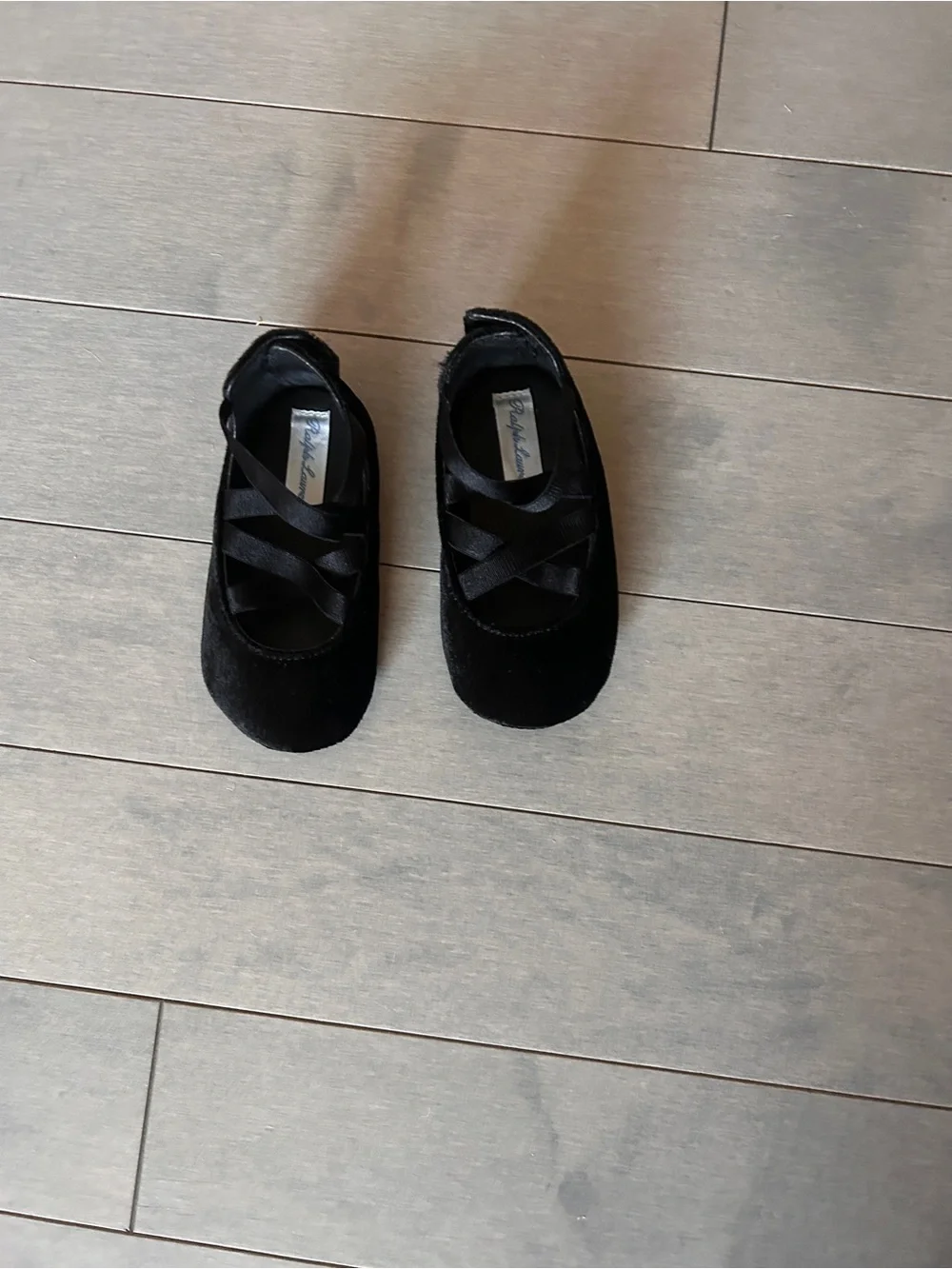 Ralph Lauren Black Baby Walker Ballet Flats